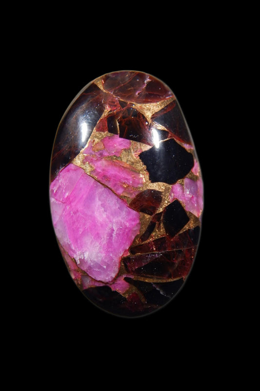 Colbaugh Obsidain & Pink Calcite Cabochon